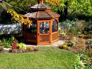 gazebo rain garden